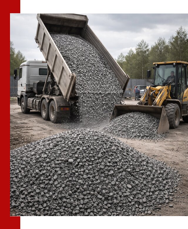 Доставка и продажа щебня гранитного в Людинове