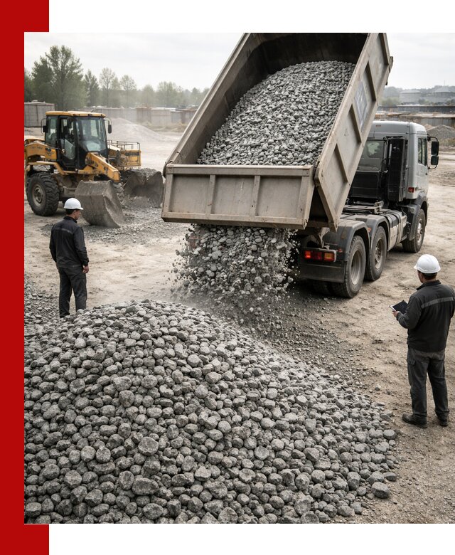 Доставка гранитного щебня фракции 20-40 в Людинове