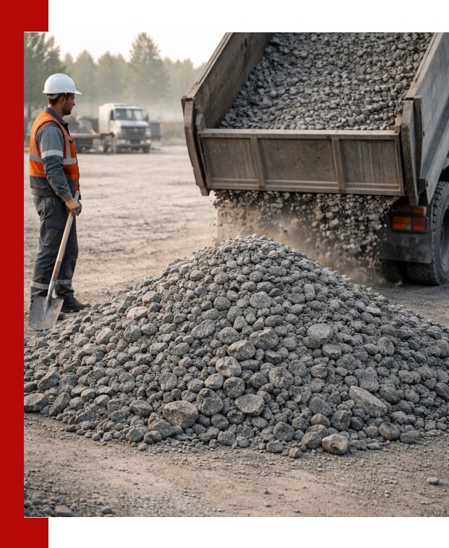 Гранитный щебень фракции 100–201 для строительства в Людинове