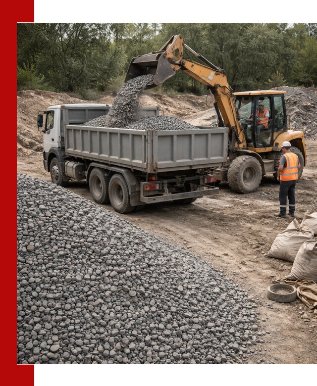 Доставка гравийного щебня в Людинове оптом и в розницу