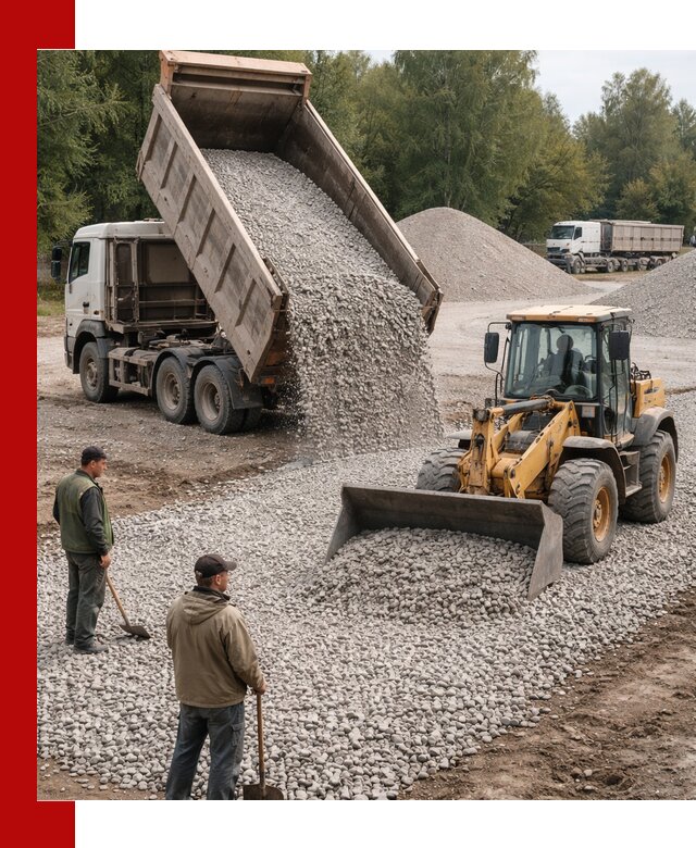 Купить гравийный щебень фракция 20-40 в Людинове с доставкой