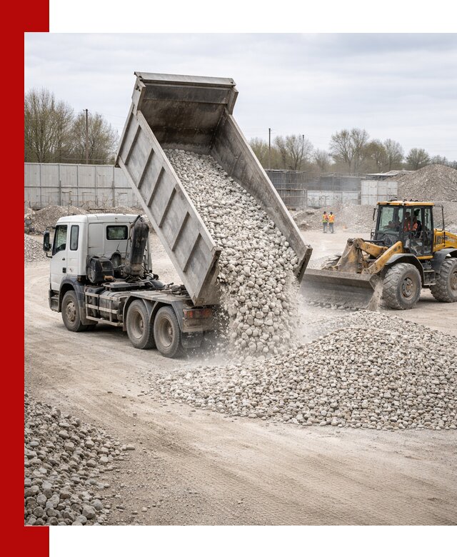 Доставка и продажа известнякового щебня в Людинове