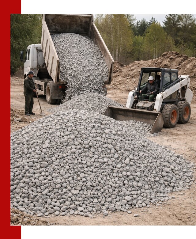 Доставка доломитового щебня в Людинове напрямую от карьера