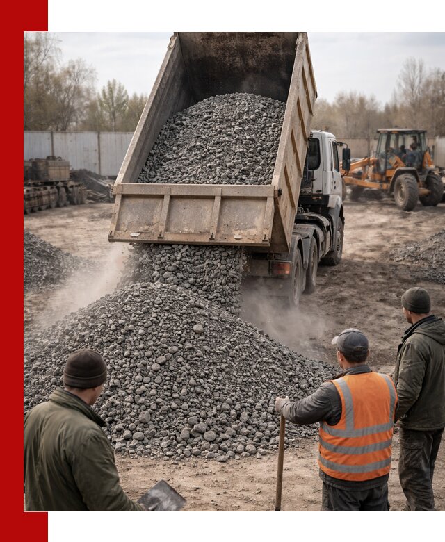 Доставка шлакового щебня в удобные сроки по выгодной цене в Людинове