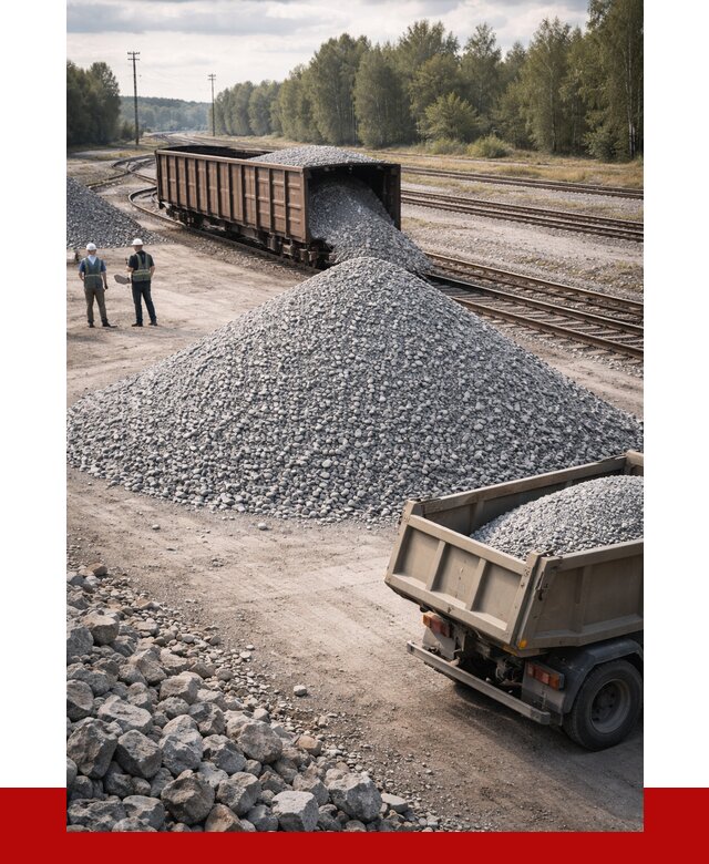 Железнодорожный щебень 20-60 в Людинове от 1730 р. | ПРОНЕРУДЛюд
