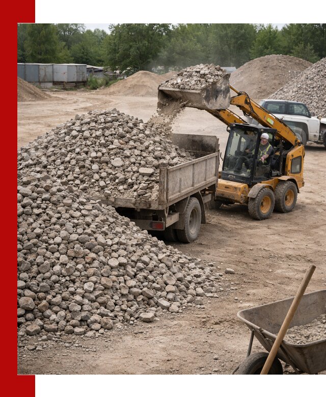 Доставка вторичного щебня в Людинове для строительных работ