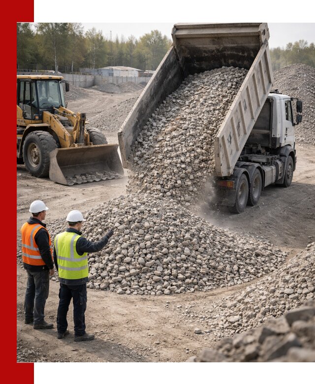 Вторичный щебень фракция 40–70 доставка в Людинове