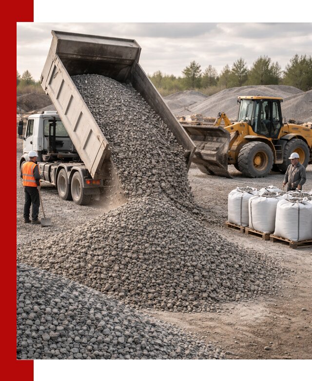 Бетонный щебень фракция 5–20 с доставкой в Людинове