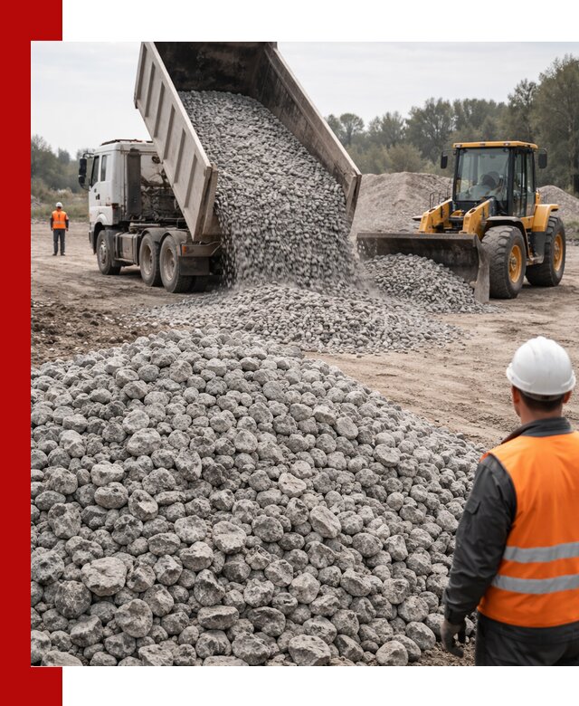 Доставка бетонного щебня фракции 20-40 в Людинове