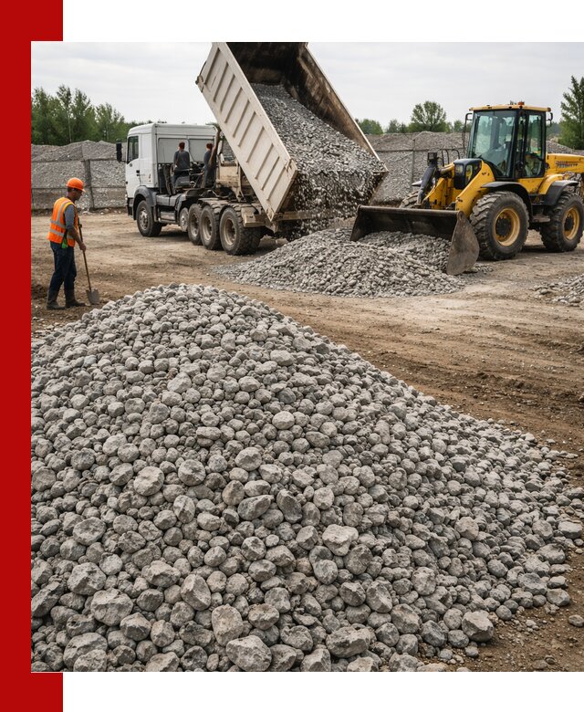 Доставка бетонного щебня фракции 40-70 в Людинове