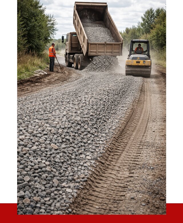 Щебень для отсыпки дороги в Людинове от 2748 р. ПРОНЕРУДЛюд