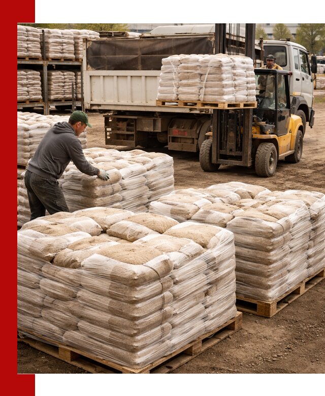 Карьерный песок в мешках с доставкой в Людинове