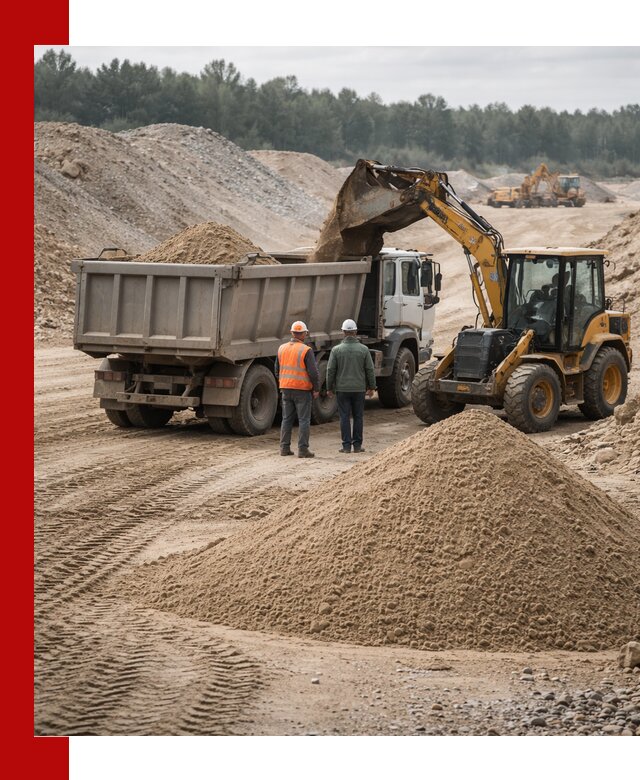 Карьерный среднезернистый песок с доставкой в Людинове