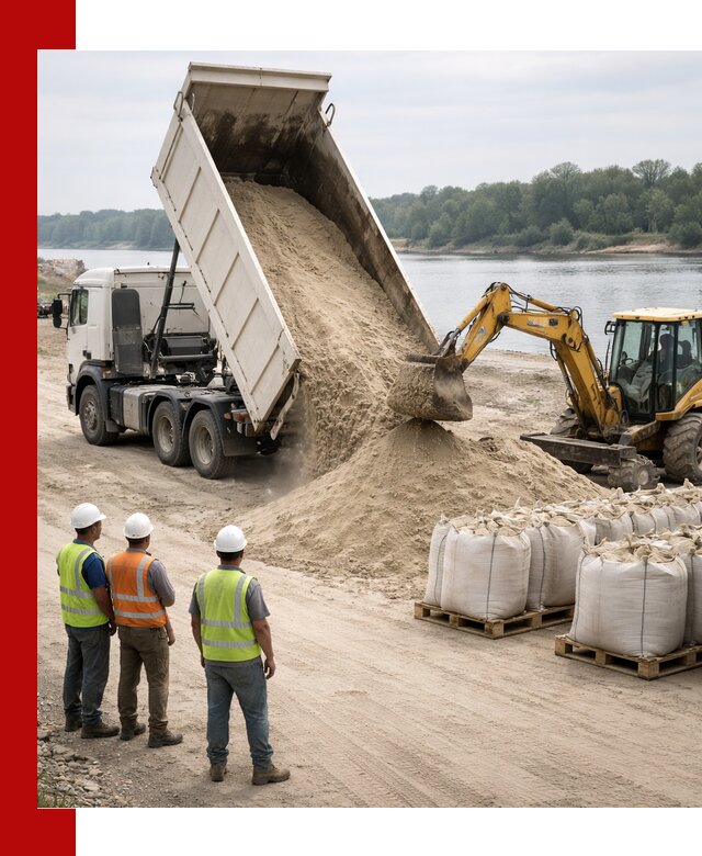 Доставка речного песка в Людинове самосвалами и погрузкой