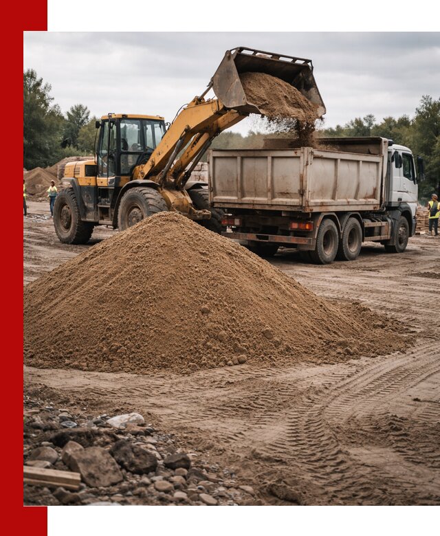 Доставка речного песка навалом в Людинове быстро и выгодно