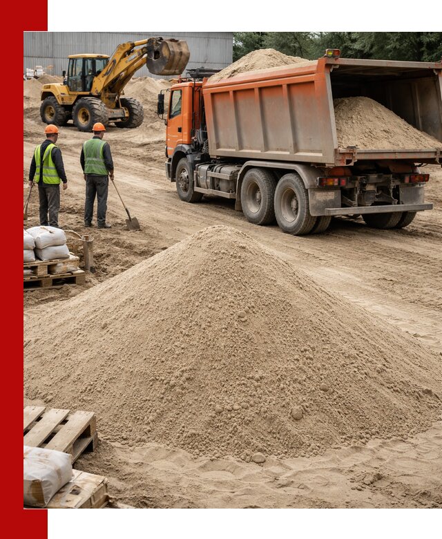 Доставка и продажа мытого речного песка в Людинове