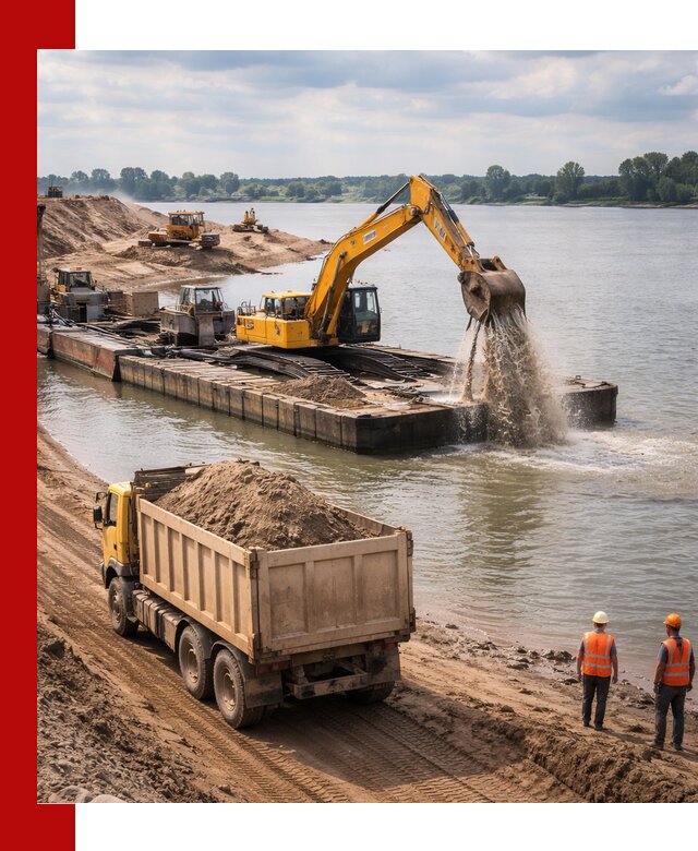 Намывной песок с доставкой в Людинове оптом и в розницу