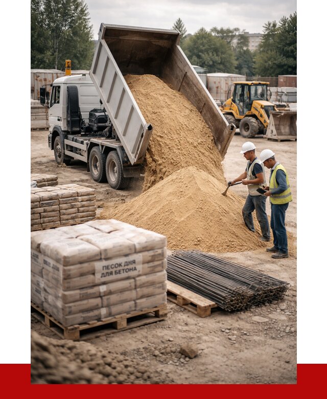 Песок для бетона в Людинове от 2545 р. с доставкой, ПРОНЕРУДЛюд