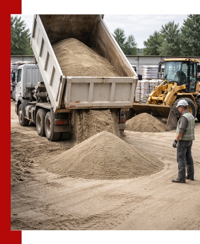 Поставка и доставка песка для бетона в Людинове