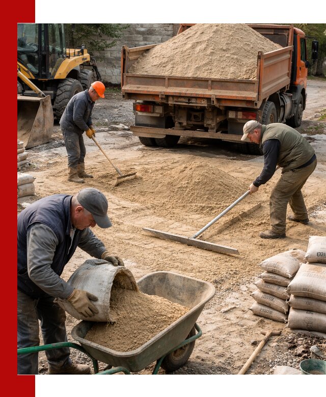 Поставка песка для стяжки в Людинове с быстрой доставкой