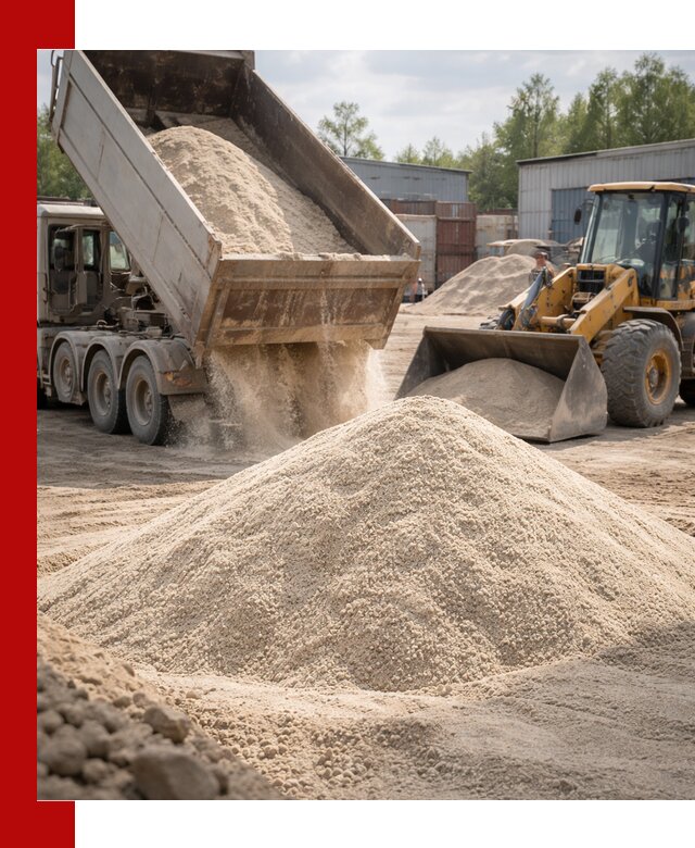 Кварцевый песок с доставкой в Людинове для строительных работ