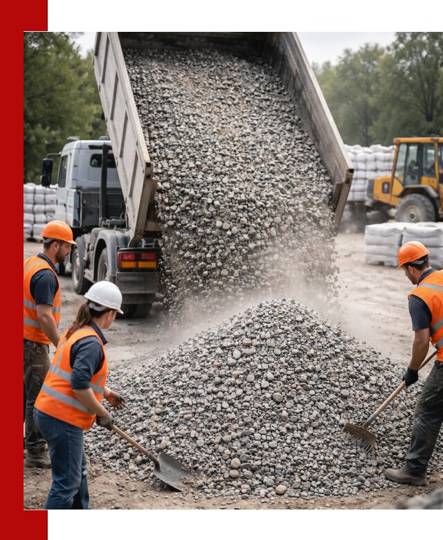 Доставка гравия и камня в Людинове оптом и в розницу