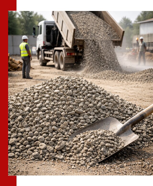 Доставка гравия фракции 20-40 в Людинове с самосвалами