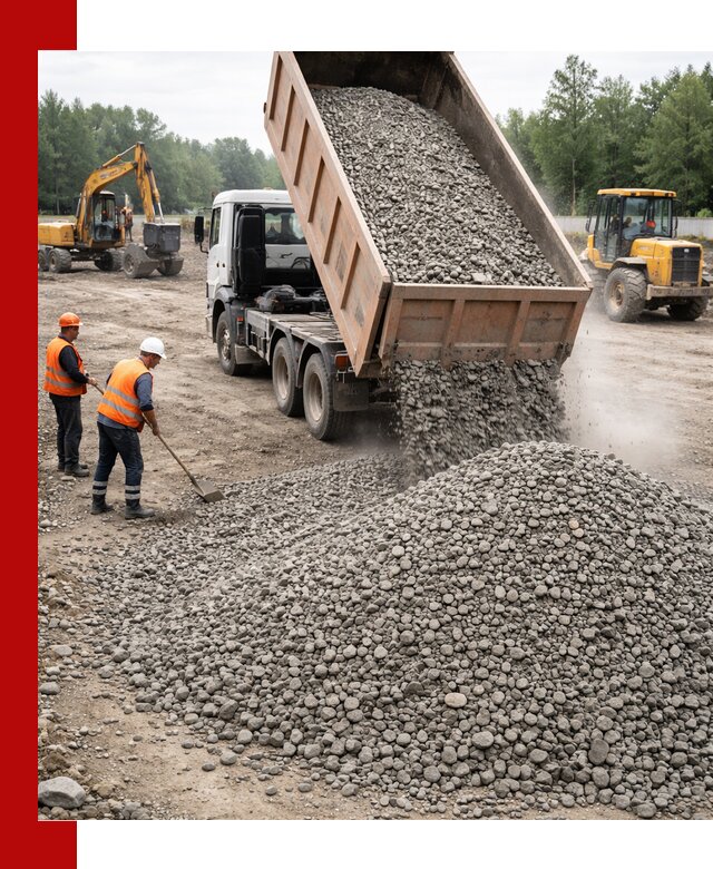 Доставка гравия фракции 40-70 в Людинове оптом и в розницу