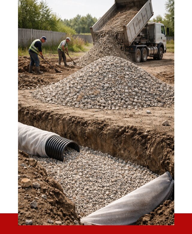 Гравий для дренажа в Людинове от 2239 р., доставка ПРОНЕРУДЛюд