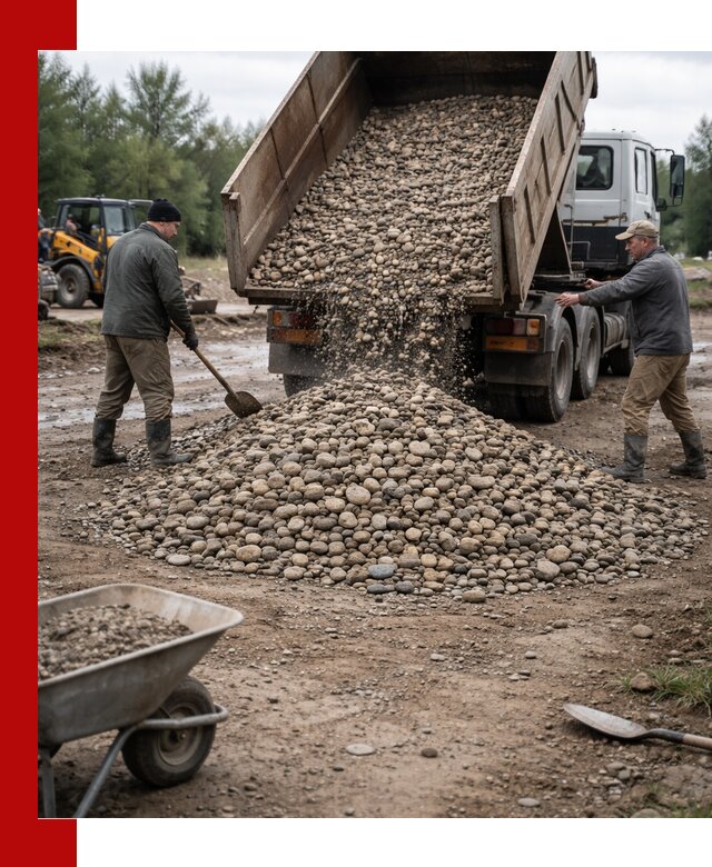 Доставка гальки речной оптом и в розницу в Людинове