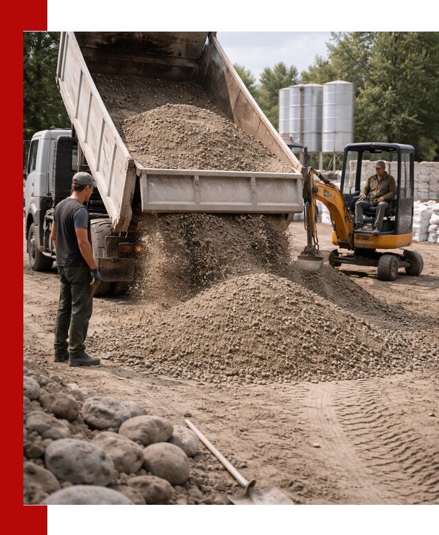 Доставка ПГС С3 в Людинове самосвалами и миксерами