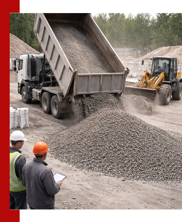 Доставка и продажа гранитного отсева 0-10 в Людинове