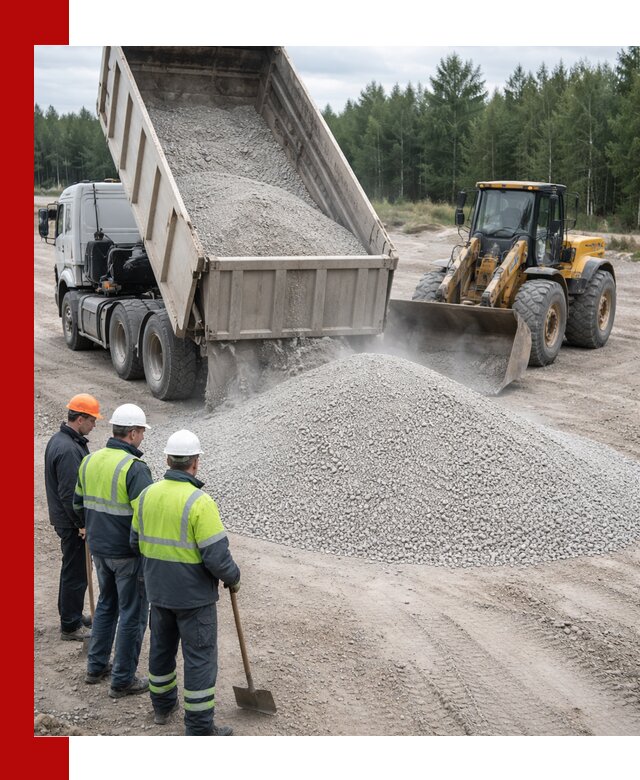 Известняковый отсев 0-5 доставка в Людинове быстро и выгодно