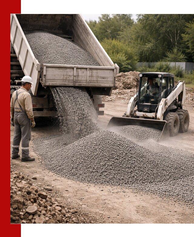 Доставка гравийного отсева 0-5 в Людинове оптом и в розницу