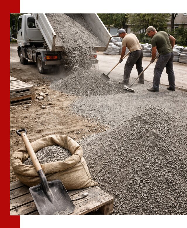 Отсев для тротуарной плитки в Людинове — доставка и укладка