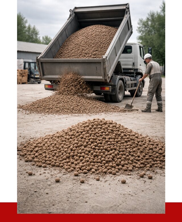 Керамзит с доставкой в Людинове от 4275 р. за м3 | ПРОНЕРУДЛюд