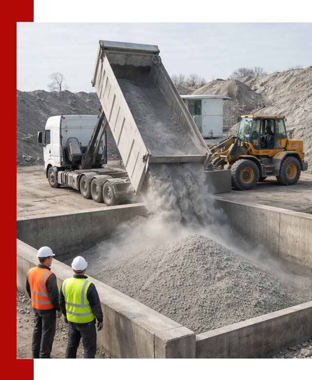 Доставка цемента навалом в Людинове крупными партиями