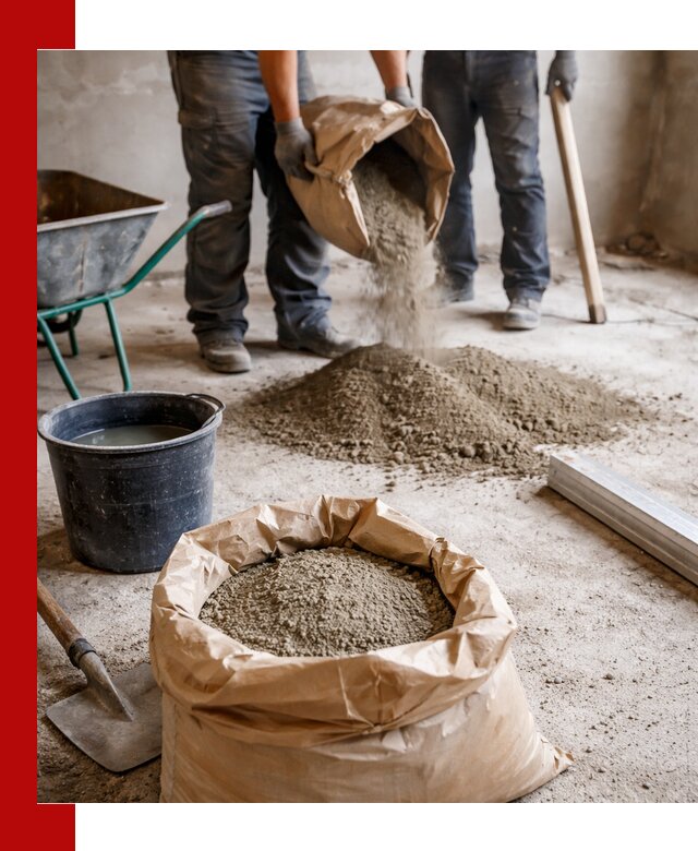 Доставка сухой смеси для стяжки в Людинове