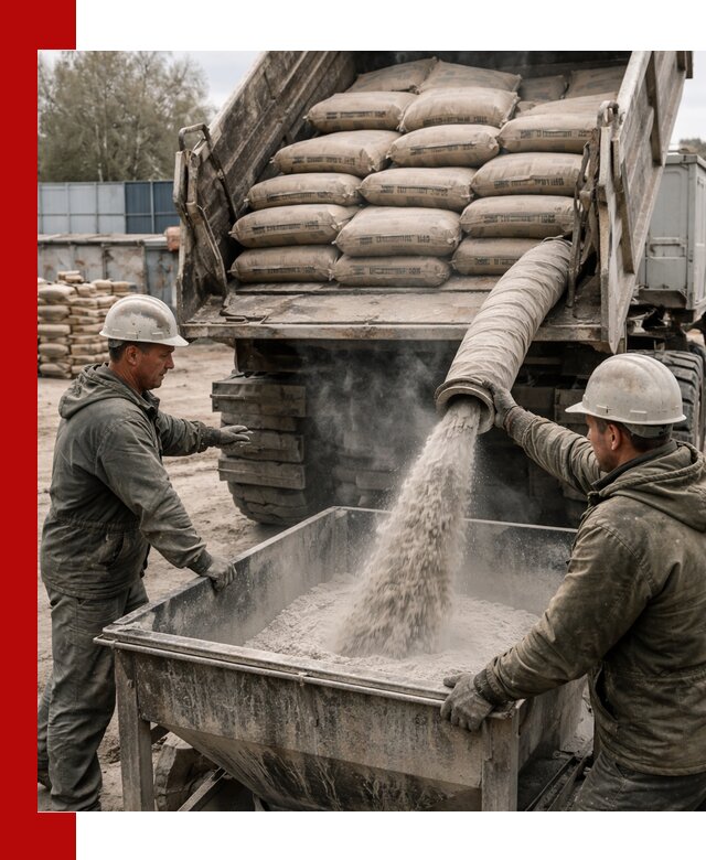 Доставка цемента М400 в Людинове оптом и в розницу