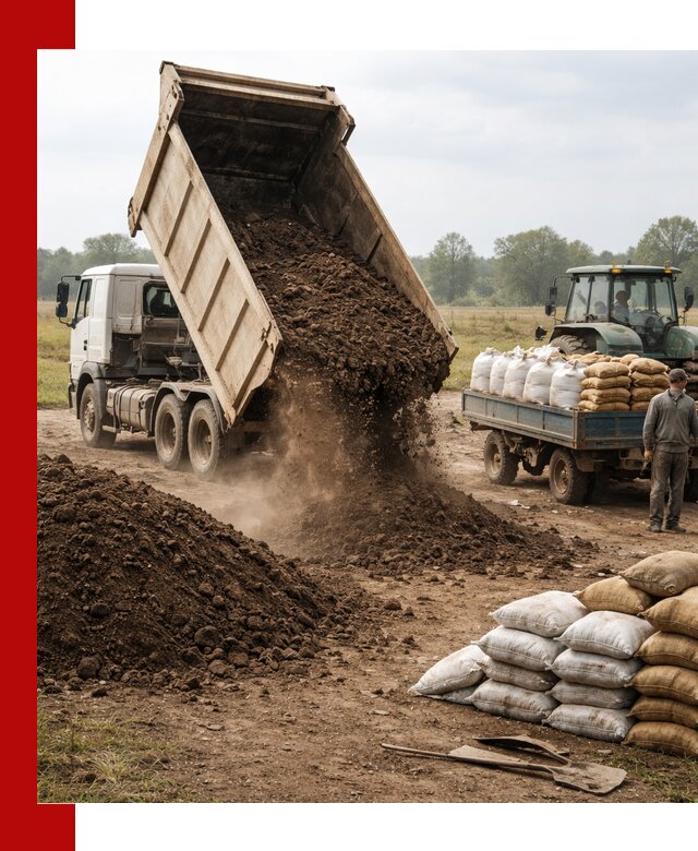 Доставка грунта и удобрений оптом в Людинове для сельхоз и строительства