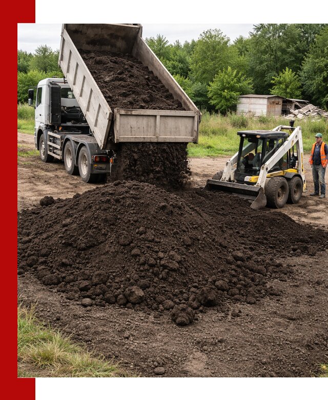 Поставка плодородной земли с доставкой самосвалом в Людинове