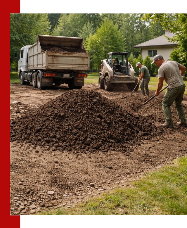 Доставка и укладка грунта для газона в Людинове