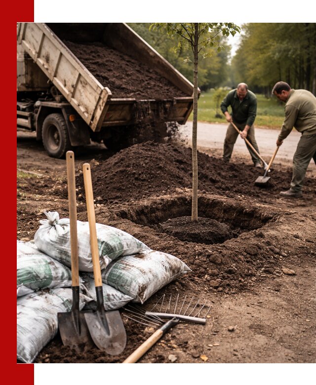 Грунт для посадки деревьев в Людинове — доставка и подготовка почвы