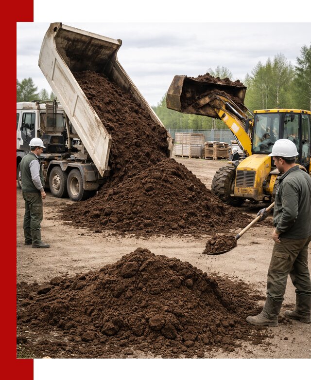 Доставка торфа оптом и в мешках в Людинове