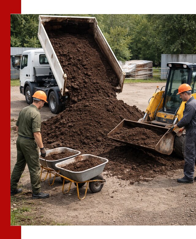 Доставка торфо-земляной смеси в Людинове для огорода и ландшафта