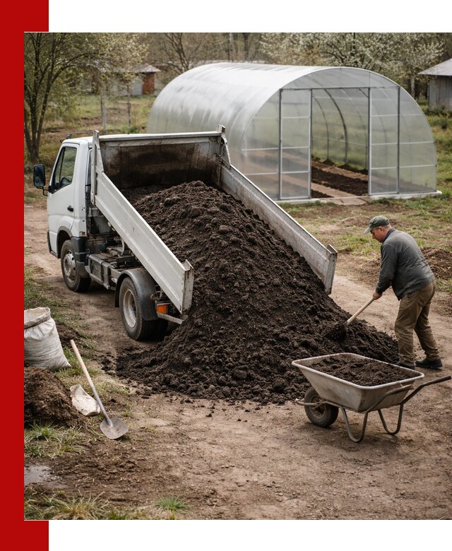 Чернозем для теплицы с доставкой в Людинове