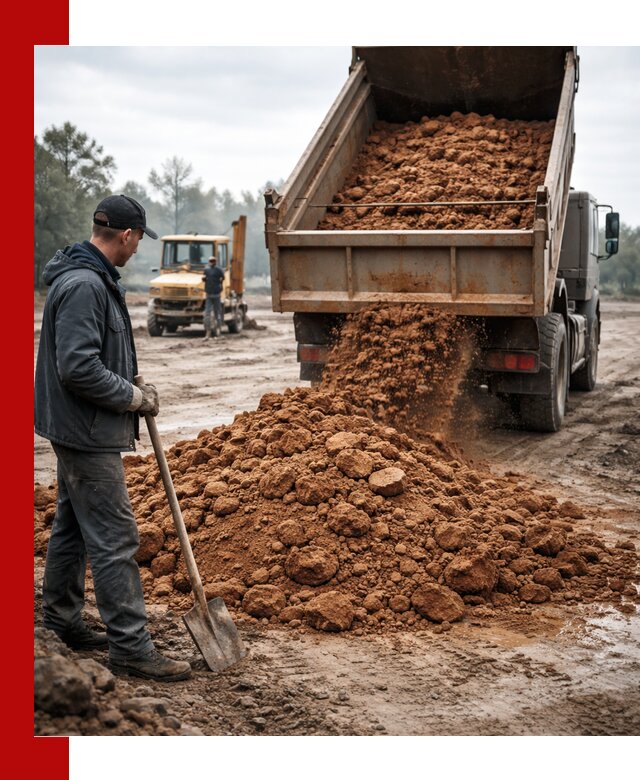 Глина для засыпки в Людинове с доставкой самосвалами