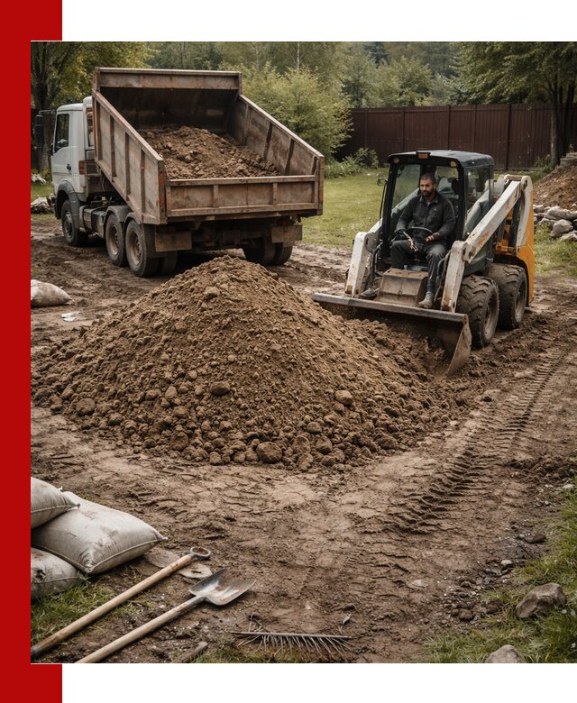 Суглинок для планировки участков в Людинове с доставкой и выгрузкой