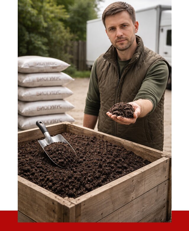 Купить биогумус в Людинове с доставкой от 8651 р. за куб | ПРОНЕРУДЛюд