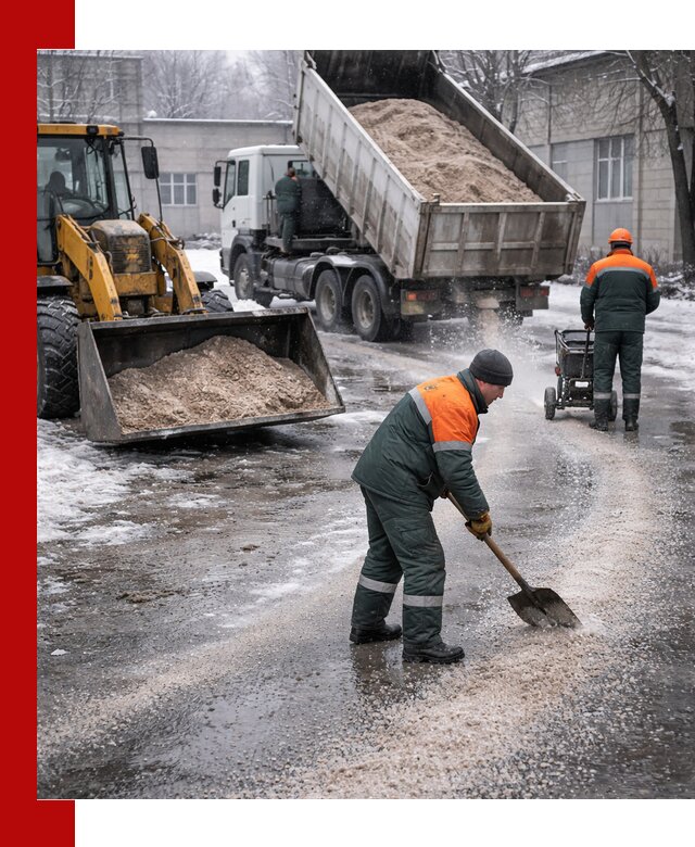 Реагент против гололеда с доставкой и нанесением в Людинове